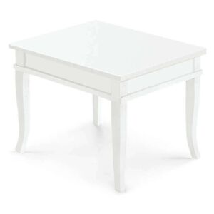 DOMINICK - tavolino bacheca in legno massello piano in legno 60 x 60