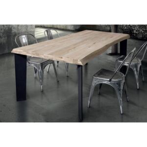 ALBERT - tavolo da pranzo moderno in metallo e legno 180 x 90