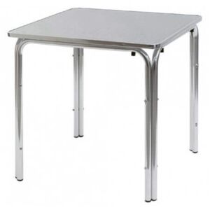 Tavolo quadrato impilabile in acciaio e alluminio waterproof 70 x 70