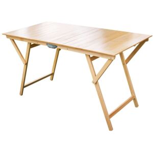 Tavolo da giardino pieghevole salvaspazio in legno 70 x 140