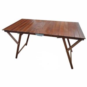 Tavolo da giardino pieghevole salvaspazio in legno 70 x 140