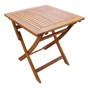 SOLEA - tavolino da giardino pieghevole in legno massiccio di acacia 70 x 70