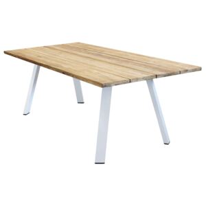 SALTUS - tavolo da giardino in alluminio e teak riciclato 200 x 100