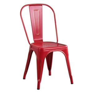 AGATHA - sedia in metallo rosso antico