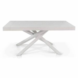 FLORA - tavolo in legno e metallo cm 90 x 160/210/260 x 75 h