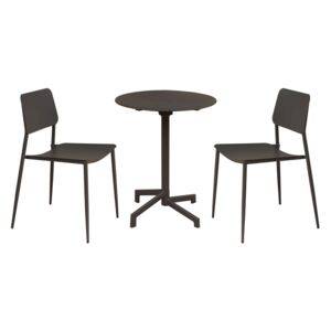 OPERA - set tavolo in metallo cm Ø 60 x 74 h con 2 sedute