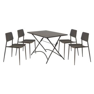 ROMANUS - tavolo in metallo pieghevole da esterno 110 x 70