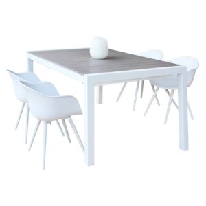 LOIS - tavolo da giardino in alluminio 162/242 X 100