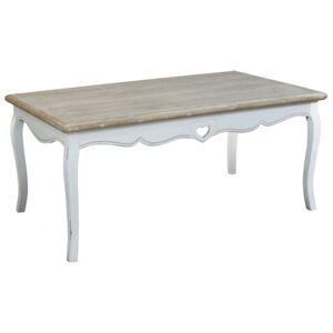 Tavolino in legno di paulownia shabby chic 110 x 48 x 59