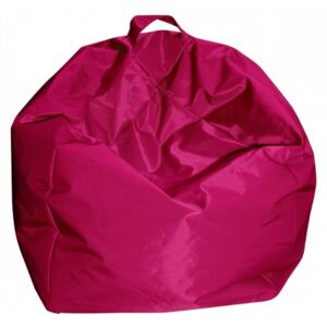 Pouf a sacco elegante, colore fucsia, Misure 65 x 50 x 65 cm