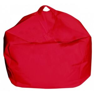 Pouf a sacco elegante, colore rosso, Misure 65 x 50 x 65 cm