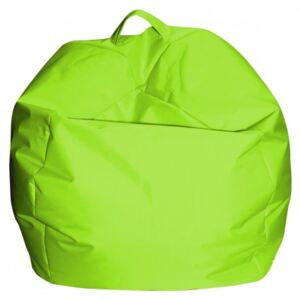 Pouf a sacco elegante, colore verde, Misure 65 x 50 x 65 cm