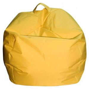 Pouf a sacco elegante, colore giallo, Misure 65 x 50 x 65 cm