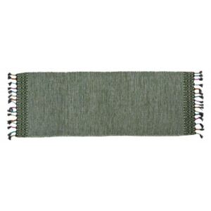 Tappeto moderno Dallas, stile kilim, 100% cotone, verde, 180x60cm