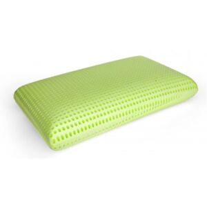 Cuscino per letto, 100% Made in Italy, Guanciale sfoderabile a "saponetta" in Memory Foam, Anallergico e Traspirante, 70x40xh16 cm
