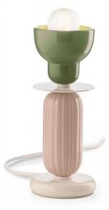 Lampada da tavolo alto berimbau verde salvia + grigio sabbia c2602(