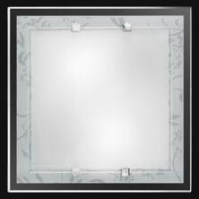 Plafoniera vetro con decoro bianco frame 5742 db