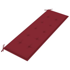 VidaXL Cuscino per Panca da Giardino Rosso Vino 150x50x4 cm in Tessuto