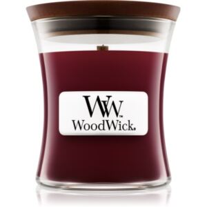 Woodwick Black Cherry candela profumata con stoppino in legno 85 g