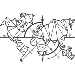 Homemania Decorazione da Parete World Map Series