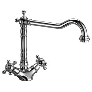 Rubinetto lavello cucina stile antico 906 Gaboli Flli Rubinetteria vecchio bronzo (ottone anticato) - Rubinetti cucina stile antico