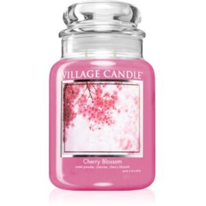 Village Candle Cherry Blossom candela profumata (Glass Lid) 602 g