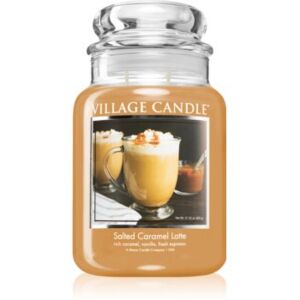 Village Candle Salted Caramel Latte candela profumata (Glass Lid) 602 g