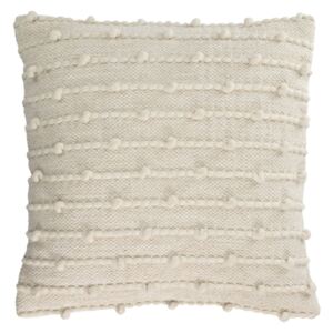 Kave Home - Copricuscino Akane di cotone e lana beige 45 x 45 cm