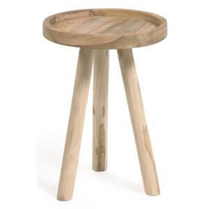 Kave Home - Tavolino Glenda in legno massello di teak Ø 35 cm