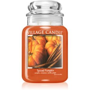 Village Candle Spiced Pumpkin candela profumata (Glass Lid) 602 g