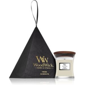 Woodwick Fireplace Fireside candela profumata con stoppino in legno (gift box) 85 g