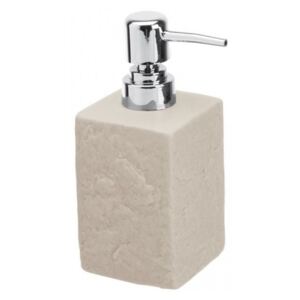 Dispenser sapone ceramica beige effetto pietra