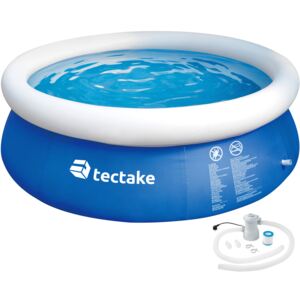 Tectake 402898 piscina tonda con pompa di filtraggio ø 300 x 76 cm - blu
