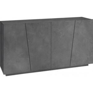 Credenza moderna a 4 ante, Made in Italy, Madia da cucina, Buffet di design da  soggiorno, cm 159x43h86, colore Grigio Ardesia