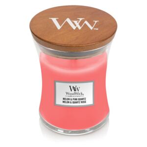 WoodWick profumata candela Melon & Pink Quartz giara media