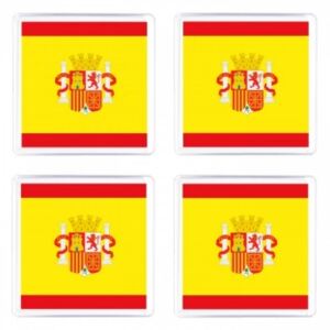 Set 4 Sottobicchieri Spagna Bandiera