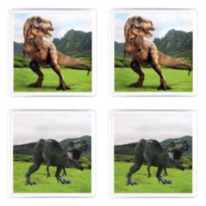 Set 4 Sottobicchieri T Rex Dinosauro