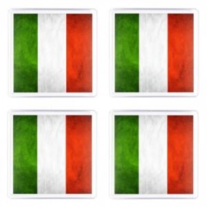 Set 4 Sottobicchieri Italia Bandiera