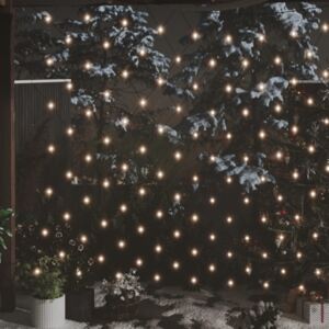 VidaXL Luci di Natale Rete Bianco Caldo 3x2m 204 LED Interni Esterni