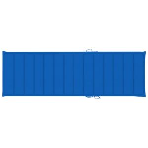 VidaXL Cuscino per Lettino Prendisole Blu Reale 200x60x4 cm in Tessuto