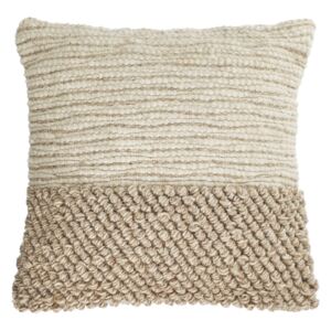 Kave Home - Fodera cuscino Maday in lana e cotone beige 45 x 45 cm