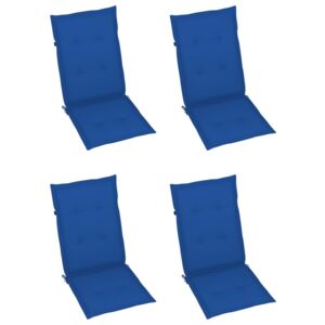 VidaXL Cuscini per Sedie da Giardino 4 pz Blu Reale 120x50x4 cm