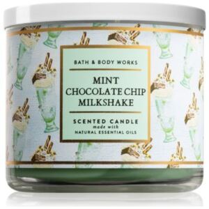 Bath & Body Works Mint Chocolate Chip Milkshake candela profumata 411 g