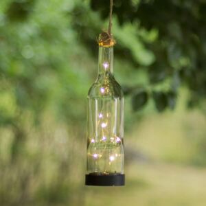 Lampada LED solare Bottle, trasparente