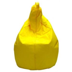 Pouf a sacco elegante, colore giallo, Misure 80 x 120 x 80 cm