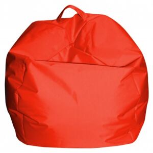 Pouf a sacco elegante, colore arancione, Misure 65 x 50 x 65 cm