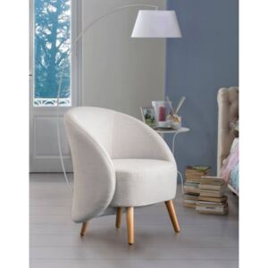 Poltrona di design Capri, Poltrona relax moderna, Made in Italy, in tessuto imbottito, Cm: 70x60h80, colore Grigio