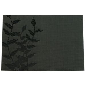 Tovaglietta all&#039;americana Velvet Black Leaf PVC/PS 30 x 45 cm AMBITION