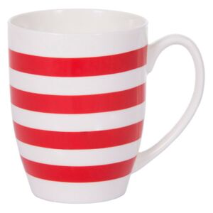 Mug in porcellana Glamour righe rosse 38 cl AMBITION