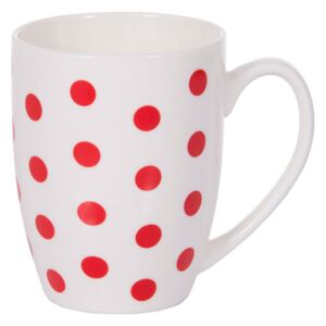 Mug in porcellana Glamour pois rosso 38 cl AMBITION